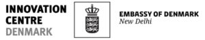The logo of Innovation Centre Denmark, part of Embassy of Denmark New Delhi