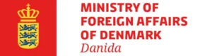 Logo for Danida a part of the Ministry of foreign affairs of Denmark