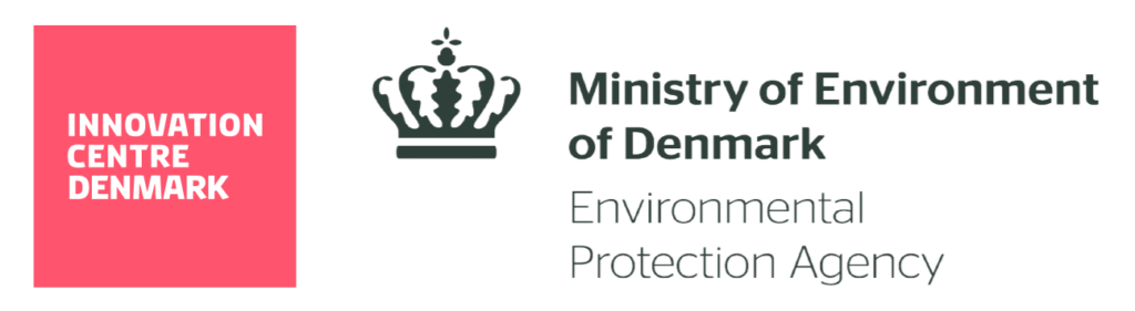 Combined logo of Innovation Centre Denmark and the Ministry of Environment of Denmark
